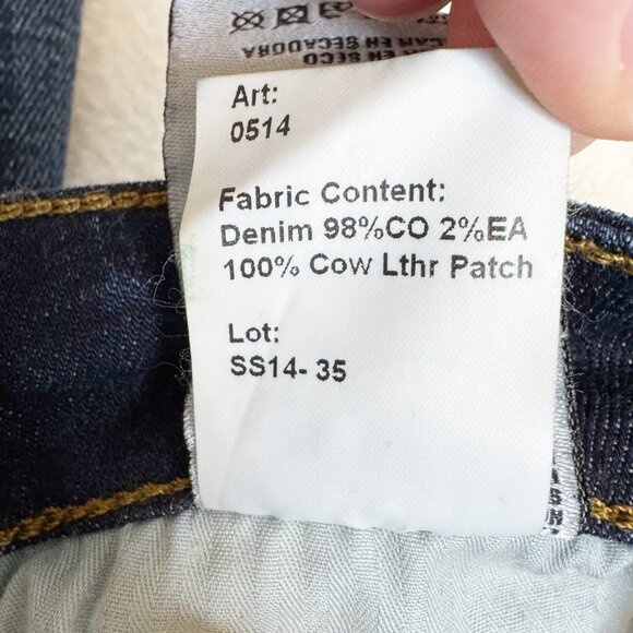 R13 Skinny High Rise Jeans Dark Indigo Made in Italy Women’s 29 - Picture 6 of 16